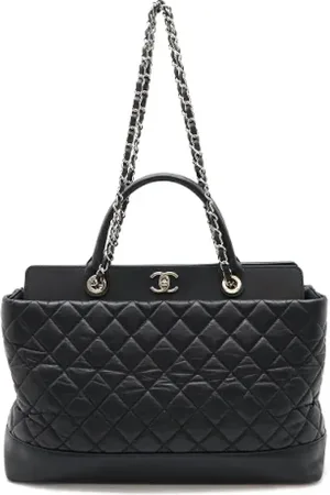 CHANEL Pre-owned, Dame, Sort, ONE SIZE, Tyl, Pre-owned Laeder totes