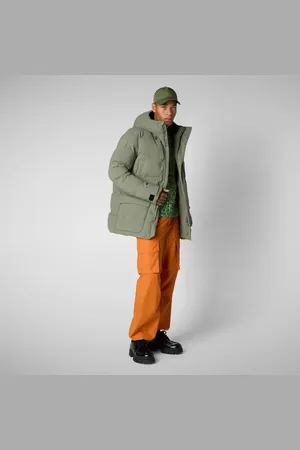 save the duck Jakke, Herre, Grøn, 2XL, Uld, Parka hætte Quinlan sump grøn