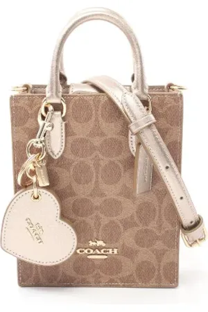 Coach Pre-owned, Dame, Brun, ONE SIZE, Tyl, Pre-owned canvas håndtasker