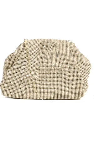 Twentyfour Taske, Dame, , ONE SIZE, Uld, Strass Oro Clutch til særlige lejligheder