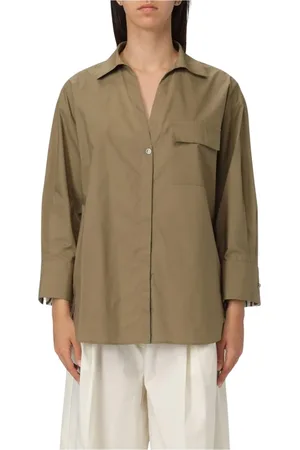 Liu Jo Bluser & Skjorter, Dame, Grøn, M, Bomuld, Elegant Grøn Button-Down Skjorte