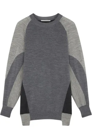 Stella McCartney Strik, Dame, Grå, 3XS, Elegant Strik Pullover Sweater