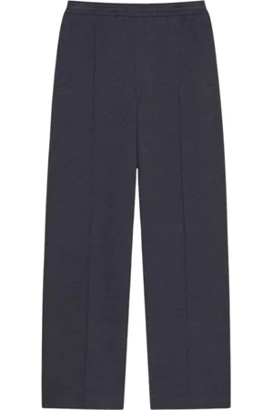 Givenchy Bukser, Herre, Grå, XL, Grå Strik Brede Ben Bukser