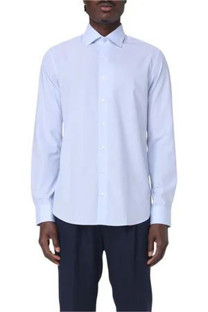 Michael Kors Skjorte, Herre, Blå, 2XL, Blå Slim Fit Skjorte