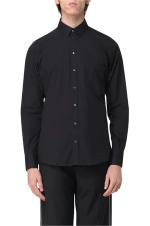 Dolce & Gabbana Skjorte, Herre, Sort, L, Bomuld, Broderet Logo Skjorte til Mænd