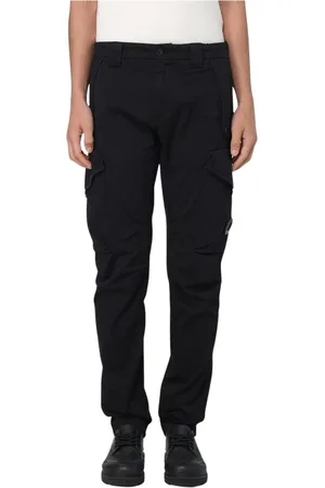 C.P. Company Bukser, Herre, Sort, L, Uld, Grønne Cargo Bukser MultiPocket Stilfuld