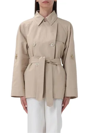 FAY Frakke, Dame, , XL, Sort Trenchcoat Moderne Elegance
