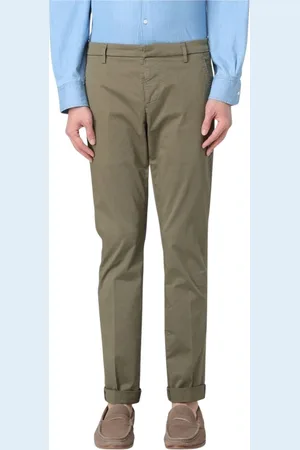 Dondup Bukser, Herre, Grøn, W30, Uld, Stilfulde Grønne Slim Fit Chinos