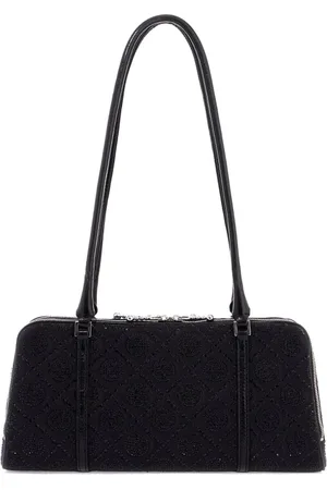 Tory Burch Taske, Dame, Sort, ONE SIZE, Uld, Rhinestone Jacquard Bauletto Taske
