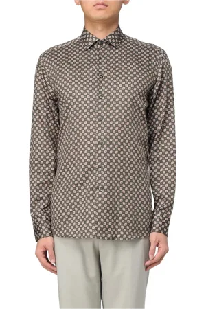Etro Skjorte, Herre, Grøn, 2XL, Elegant Grøn Silkeskjorte
