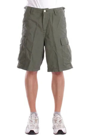 Carhartt Shorts, Herre, Grøn, W31, Bomuld, Korte shorts med lynlås og lommer