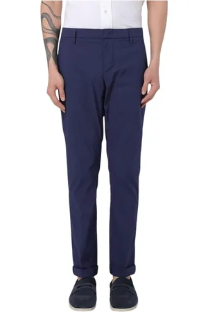 Dondup Bukser, Herre, Blå, W36, Klassiske Beige Slim-Fit Bukser
