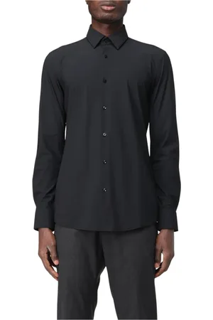 HUGO BOSS Skjorte, Herre, Sort, 2XL, Blå Klassisk Pasform Boss Skjorte
