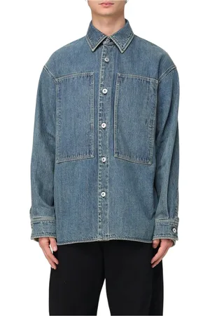 Jil Sander Skjorte, Herre, Blå, S, Denim, Blå Denim Afslappet Pasform Skjorte