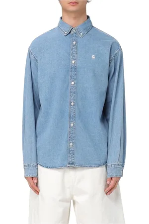 Carhartt Skjorte, Herre, Blå, S, Denim, Denim Skjorte Afslappet Pasform Blå