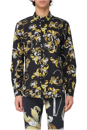 VERSACE Skjorte, Herre, Flerfarvet, L, Bomuld, Barok Print Skjorte