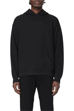 Fendi Sweathshirts & Hoodies, Herre, Sort, M, Sort Logo Hoodie