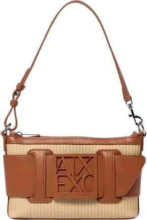Armani Exchange Taske, Dame, , ONE SIZE, Uld, Elegant Straw Skuldertaske