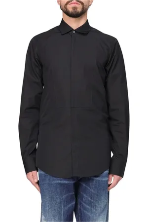 Dsquared2 Skjorte, Herre, Sort, S, Bomuld, Sort Formel Bomuld Langærmet Skjorte