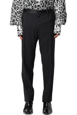Dolce & Gabbana Bukser, Herre, Sort, M, Klassiske Sorte Formelle Bukser