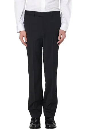 PT Torino Bukser, Herre, Sort, XL, Uld, Sorte Straight-Leg Bukser