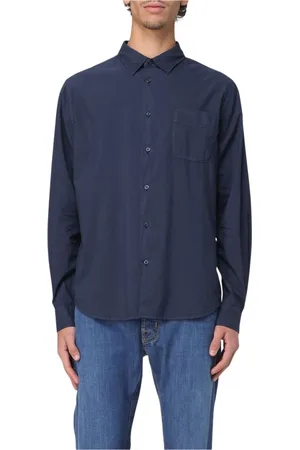 Woolrich Skjorte, Herre, Blå, L, Bomuld, Klassisk Blå Bomuldsskjorte