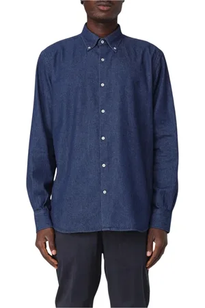BROOKSFIELD Skjorte, Herre, Blå, 2XL, Denim, Blå Denim Skjorte