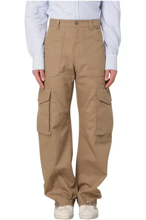 Golden Goose Bukser, Herre, Brun, M, Uld, Brun Utility Cargo Bukser Stilfulde Mænd