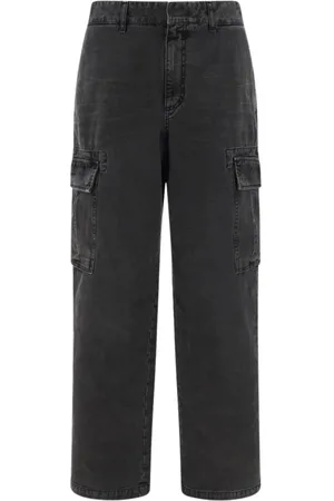 Givenchy Jeans, Herre, Sort, L, Bomuld, Sorte Cargo Bukser med Lommer