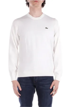 Lacoste Strik, Herre, Hvid, S, Bomuld, Logo Front Sweaters
