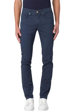 Jeckerson Bukser, Herre, Blå, W36, Bomuld, Gul Creme Casual Bukser Moderne Mand