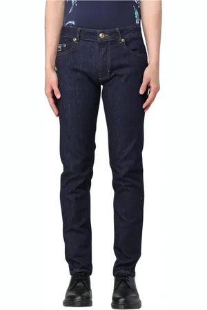 VERSACE Jeans, Herre, Blå, W30, Bomuld, Blå Straight Leg Jeans