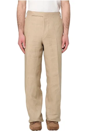 LARDINI Bukser, Herre, Brun, XL, Luksus Straight-Leg Brun Bukser