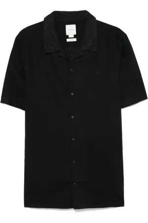 Calvin Klein Skjorte, Herre, Sort, XL, Sort Camp Krave Kortærmet Skjorte