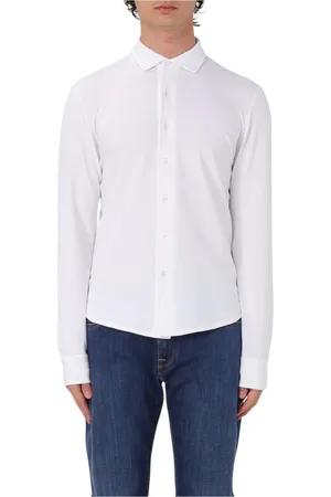 add Skjorte, Herre, Hvid, XL, Bomuld, Navy Strik Langærmet Skjorte