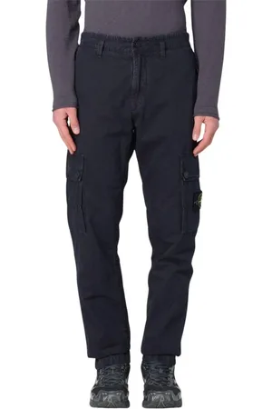 Stone Island Bukser, Herre, Blå, W36, Bomuld, Moderne Cargo Bukser Med Lommer