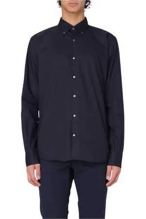 BROOKSFIELD Skjorte, Herre, Blå, 2XL, Bomuld, Klassisk Hvid Bomuldsskjorte