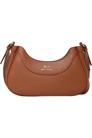 Armani Exchange Taske, Dame, Brun, ONE SIZE, Uld, HalfMoon Skuldertaske i Sort