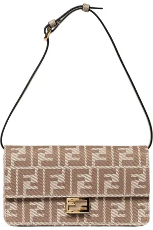 Fendi Taske, Dame, , ONE SIZE, Uld, Skuldertaske med Roma Motiv