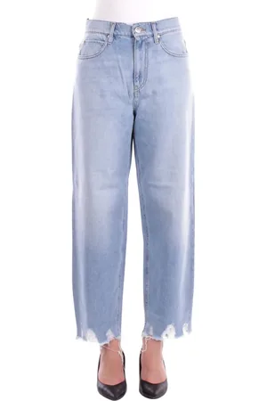 Pinko Jeans, Dame, Blå, W28, Denim, Lys Denim Jeans med Logo