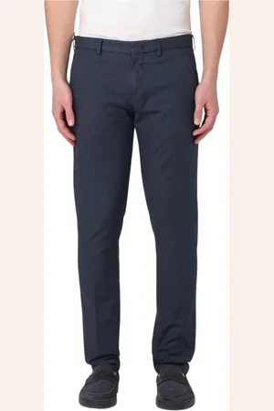 PT Torino Bukser, Herre, Blå, W34, Bomuld, Slim Fit Blå Chinos Bukser