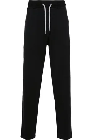 Brunello Cucinelli Bukser, Herre, Sort, XS, Bomuld, Sorte joggingbukser med elastisk talje