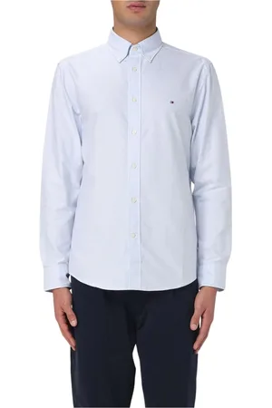 Tommy Hilfiger Skjorte, Herre, Blå, L, Uld, Blå Oxford Skjorte Stilfuldt Tilbehør