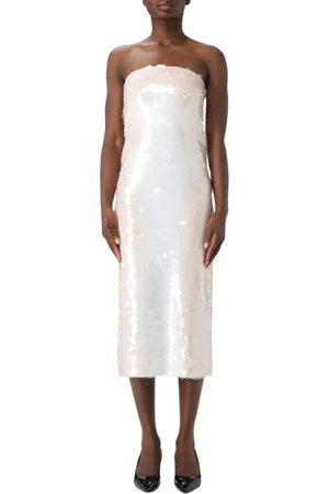Sportmax Kjole, Dame, , XS, Uld, Paillet Midi Kjole Speciel Lejlighed