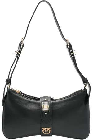 Pinko Taske, Dame, Sort, ONE SIZE, Uld, Stilfuld læder skuldertaske