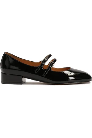 Kazar Sko, Dame, Sort, 36 EU, Uld, Lakerede sorte Mary Jane pumps med to remme
