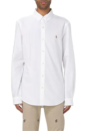 Ralph Lauren Skjorte, Herre, Hvid, 2XL, Bomuld, Klassisk Hvid Slim Fit Oxford Skjorte