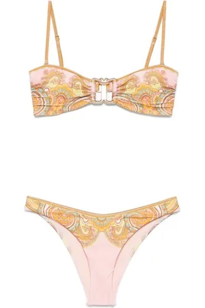 ZIMMERMANN Badetøj, Dame, Flerfarvet, M, Uld, Pastel Pink Badedragt med Justerbare Stropper