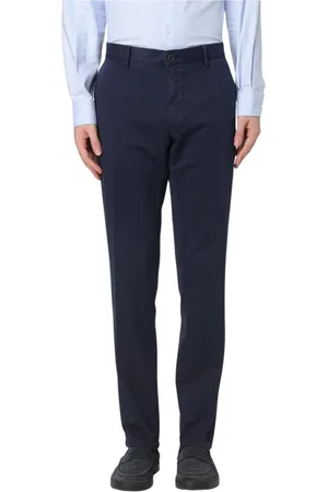 Incotex Bukser, Herre, Blå, W34, Slim Fit Grønne Chinos Bukser
