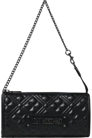 Moschino Taske, Dame, Sort, ONE SIZE, Uld, Quiltet Kæde Skuldertaske